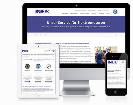 Webseite NBE GmbH Halle Saale