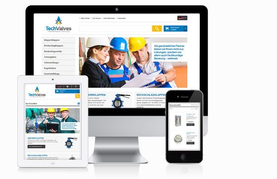 Webdesign Techvalves Online Shop